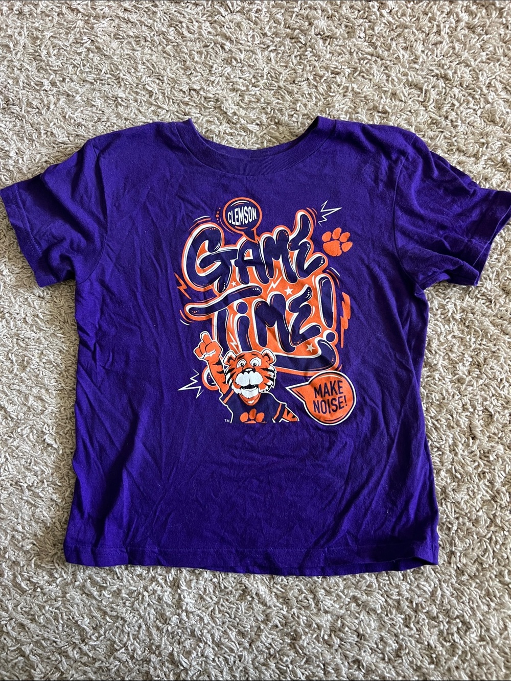 Kids' Purple 'Game Time' Clemson T-Shirt (7)